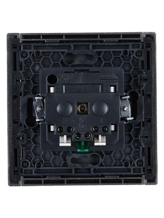 Розетка СП FORTE&PIANO FP513 16А с заземл. защ. шторки безвинт. крепл. сталь IEK FP-R14-16-1-K46