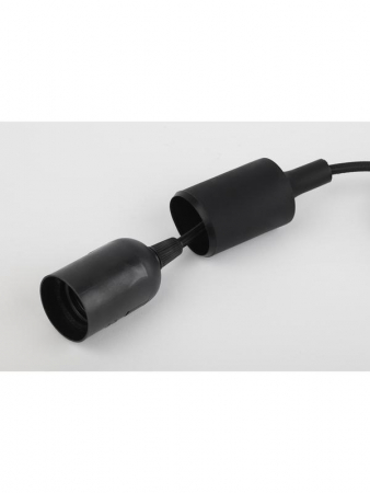 Патрон пластиковый Е27 с подвесом черн. Эра Б0048039 Патрон пластиковый Е27 с подвесом черн. Эра Б0048039