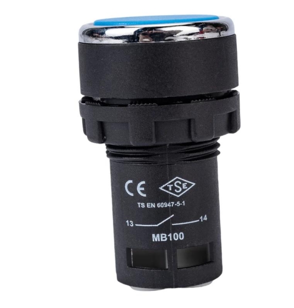 Кнопка нажимная моноблочная 22мм IP 40 1НО EMAS MB100DM Кнопка нажимная моноблочная 22мм IP 40 1НО EMAS MB100DM
