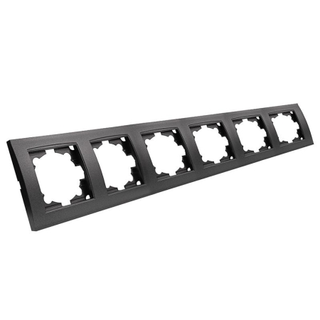 Рамка 6-м Бриллиант горизонт. графит Universal 1030-Gr