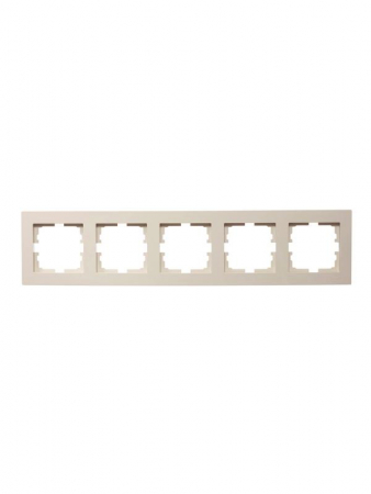 Рамка 5-местн. горизонт. VESNA кремов. LEZARD 742-0300-150 Рамка 5-местн. горизонт. VESNA кремов. LEZARD 742-0300-150