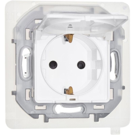 Розетка 1-м СП Inspiria 16А IP44 250В 2P+E защ. шторки с крышкой немецк. стандарт механизм бел. IEK 673740 Розетка 1-м СП Inspiria 16А IP44 250В 2P+E защ. шторки с крышкой немецк. стандарт механизм бел. IEK 673740