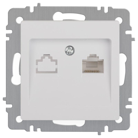 Розетка компьютерная 1-м СП Accent 6-303-01 RJ45 IP20 бел. Intro Б0063624 Розетка компьютерная 1-м СП Accent 6-303-01 RJ45 IP20 бел. Intro Б0063624