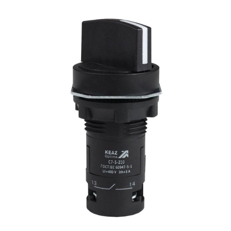 Переключатель 2 положения OptiSignal Compact D22 С7-S-210 черн. 1НО XB7ND21 КЭАЗ 362133 Переключатель 2 положения OptiSignal Compact D22 С7-S-210 черн. 1НО XB7ND21 КЭАЗ 362133