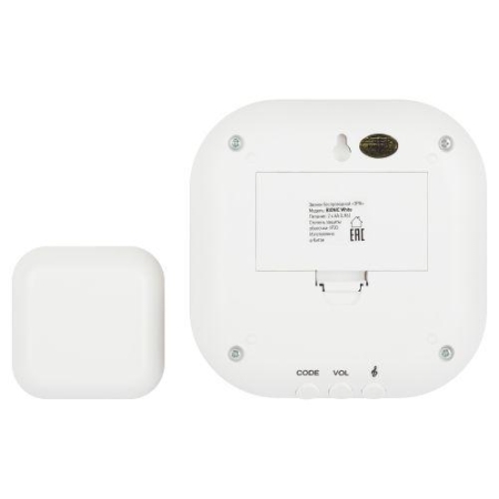 Звонок беспроводной дверной 36 мелодий BIONIC White бел. (в пакете) Эра Б0061074