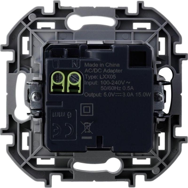 Устройство зарядное Inspiria с 2-мя USB разьемами A и C 240В/5В 3000мА бел. IEK 673760 Устройство зарядное Inspiria с 2-мя USB разьемами A и C 240В/5В 3000мА бел. IEK 673760