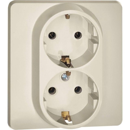 Розетка Inspiria 16А 250В 2х2P+E немецк. стандарт сл. кость IEK 673751 Розетка Inspiria 16А 250В 2х2P+E немецк. стандарт сл. кость IEK 673751