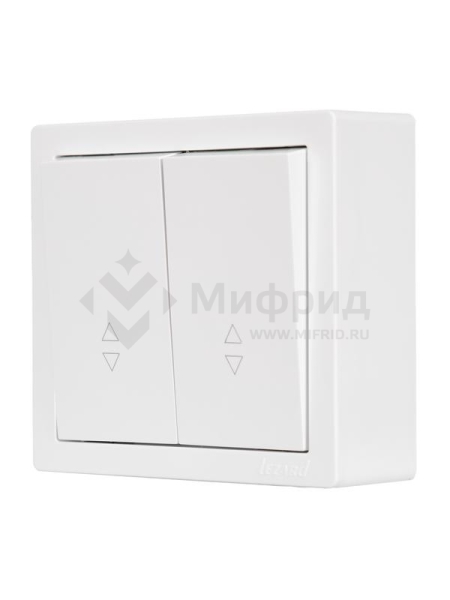 Выключатель проходной 2-кл. ОП LETO бел. LEZARD 752-0200-106