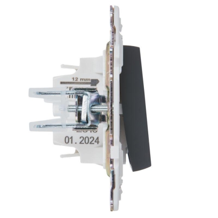 Выключатель 1-кл. SKANDY 10А SK-V01G графит IEK SK-V10-0-10-K53