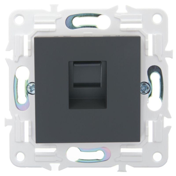 Розетка компьютерная RJ45 кат.5E SKANDY SK-K01G графит IEK SK-K10-1-K53 Розетка компьютерная RJ45 кат.5E SKANDY SK-K01G графит IEK SK-K10-1-K53