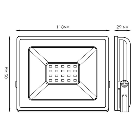 Прожектор светодиодный Elementary 20Вт 6500К IP65 1800лм 200-240В ДО черн. GAUSS 613100320 Прожектор светодиодный Elementary 20Вт 6500К IP65 1800лм 200-240В ДО черн. GAUSS 613100320