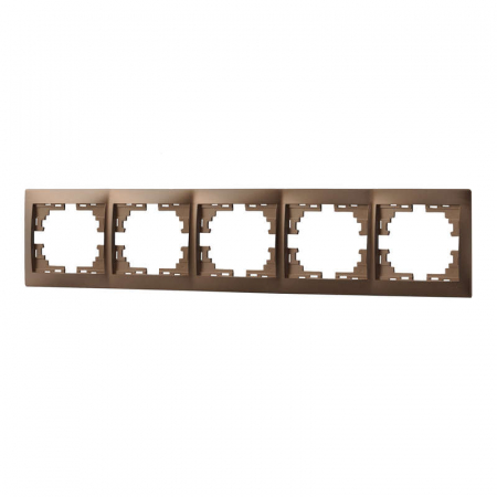 Рамка 5-м Mira горизонт. свет. корич. LEZARD 701-3100-150