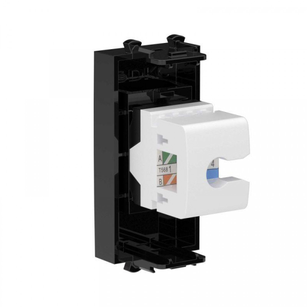 Розетка компьютерная 1мод. Avanti "Черный квадрат" RJ45 кат.5E без шторок модульная механизм DKC 4402661 Розетка компьютерная 1мод. Avanti "Черный квадрат" RJ45 кат.5E без шторок модульная механизм DKC 4402661