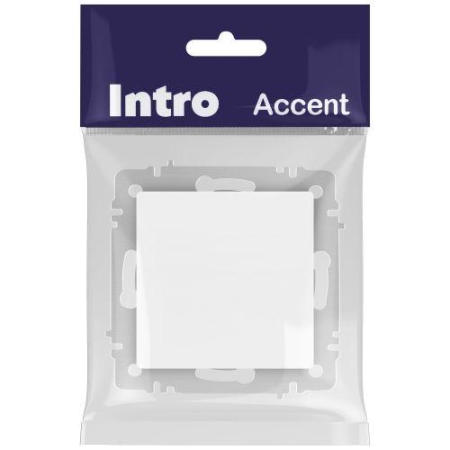 Кнопка Accent 6-109-01М 10А-250В IP20 СУ бел. матов. Intro Б0063604