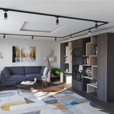 Светильник трековый ARTLINE поворотный 55х55х100мм GU10 230В алюм./пластик. 4кв.м черн. Ritter 59880 4