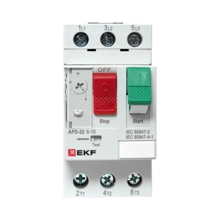 Выключатель автоматический для защиты двигателя АПД-32 6-10А EKF apd-me-10 Выключатель автоматический для защиты двигателя АПД-32 6-10А EKF apd-me-10