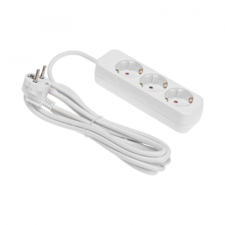 Удлинитель 3х3м с заземл. STANDARD 3х1кв.мм бел. Rexant 13-4010 Удлинитель 3х3м с заземл. STANDARD 3х1кв.мм бел. Rexant 13-4010