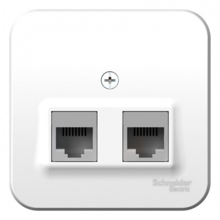 Розетка компьютерная 2-м ОП Blanca RJ45 кат.5E с изолир. пластиной бел. SE BLNIA045451 Розетка компьютерная 2-м ОП Blanca RJ45 кат.5E с изолир. пластиной бел. SE BLNIA045451