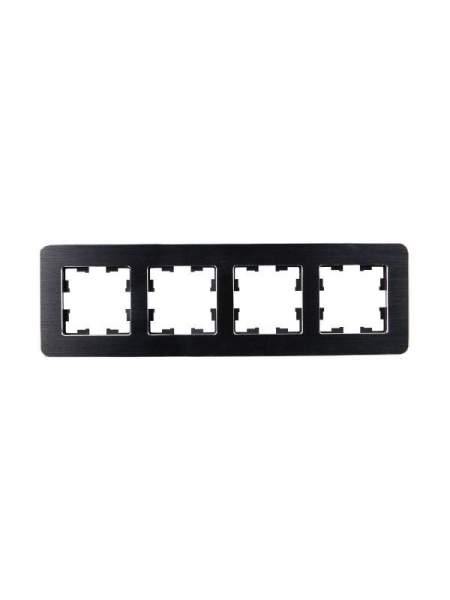 Рамка 4-м BRITE РУ-4-1-Бр метал. черн. RE AL IEK BR-M42-M-21-K02