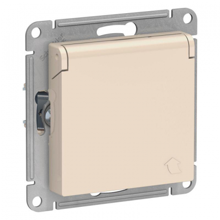 Розетка 1-м СП AtlasDesign 16А IP20 с заземл. защ. шторки с крышкой механизм беж. SE ATN000246 Розетка 1-м СП AtlasDesign 16А IP20 с заземл. защ. шторки с крышкой механизм беж. SE ATN000246