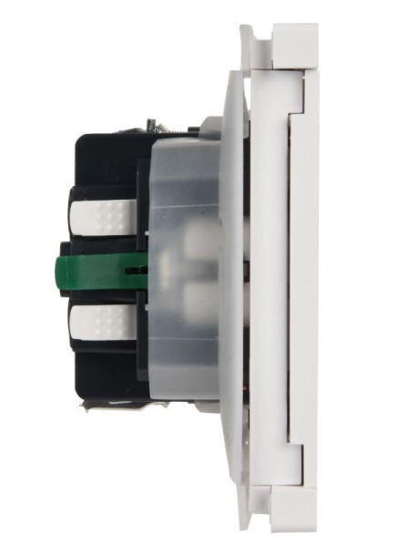 Розетка СП FORTE&PIANO16А IP44 FP219 с заземл. защ. шторки с крышкой безвинт. крепл. бел. IEK FP-R16-16-1-44-K01