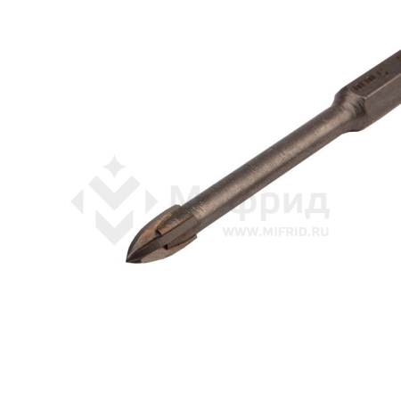 Сверло по стеклу и керамике 5мм 4 грани шестигранный хвостовик Kranz KR-91-0648