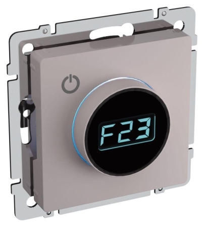 Термостат электронный с индик. BRITE СП IP20 ТС10-1-БрЖ механизм жемчуж. IEK BR-RT11-K36