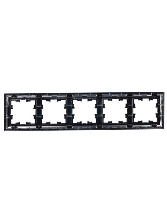 Рамка 5-м BRITE РУ-5-Бр хром/черн. IEK BR-M52-12-2-K23