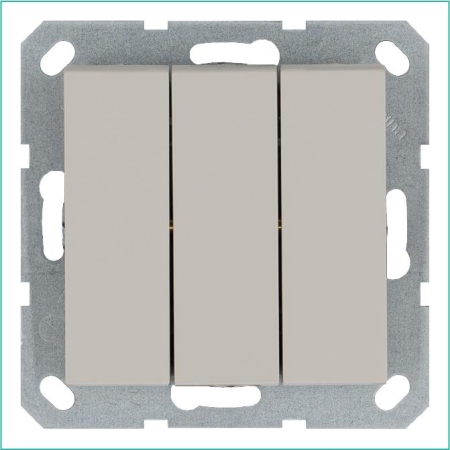 Выключатель 3-кл. 10А IP20 механизм тауп Jasmart G3031T Выключатель 3-кл. 10А IP20 механизм тауп Jasmart G3031T