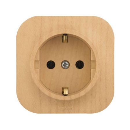 Розетка 1-м ОП Quteo 16А IP20 2P+E с заземл. без защ. шторок дерево IEK 782271 Розетка 1-м ОП Quteo 16А IP20 2P+E с заземл. без защ. шторок дерево IEK 782271