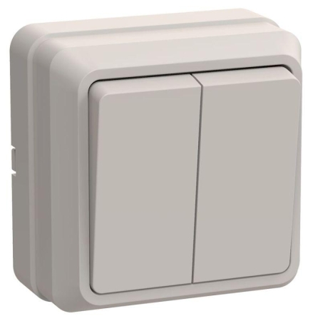 Выключатель 2-кл. ОП Октава 10А IP20 ВС20-2-0-ОКм крем. GENERICA EVO20-K33-10-DC