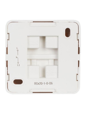 Выключатель кнопочный 1-кл. ОП Октава 10А IP20 ВСк20-1-0-ОБ бел. GENERICA EVO13-K01-10-DC