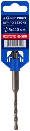 Бур по бетону Profi двойн. резьба SDS-Plus 5х110мм Cutop 40-5110