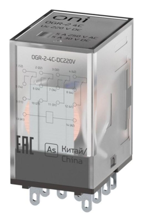 Реле общего назначения OGR-2 4C 220В DC ONI OGR-2-4C-DC220V Реле общего назначения OGR-2 4C 220В DC ONI OGR-2-4C-DC220V
