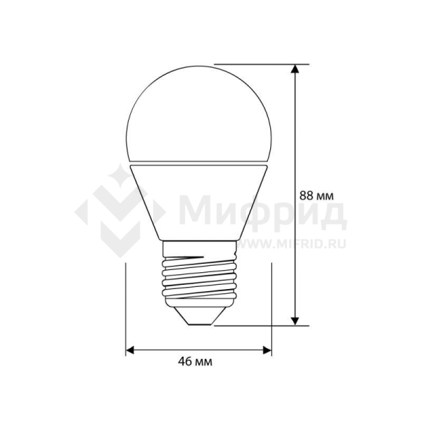 Лампа светодиодная LED8-G45/830/E27 8Вт шар 3000К тепл. бел. E27 720лм 220В Camelion 12392