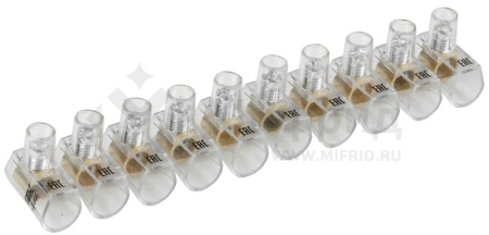 Зажим винтовой концевой изолированный КЗВИ 6.0кв.мм (10х1) IEK UZVK-06-10