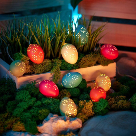 Светильник светодиодный садовый Каскад Эклектика 4м с выносной солнечн. панелью 2м и аккумулятором тепл. бел. Lamper 602-268