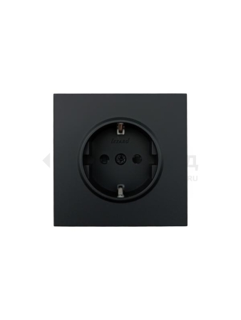 Розетка 1-м СП ZIMA 10А IP20 с защ. шторками безвинтов. зажим ПБТ механизм черн. бархат LEZARD 704-4288-124BQC