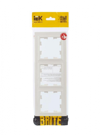 Рамка 3-м BRITE РУ-3-БрЖ жемчуж. IEK BR-M32-K36 Рамка 3-м BRITE РУ-3-БрЖ жемчуж. IEK BR-M32-K36