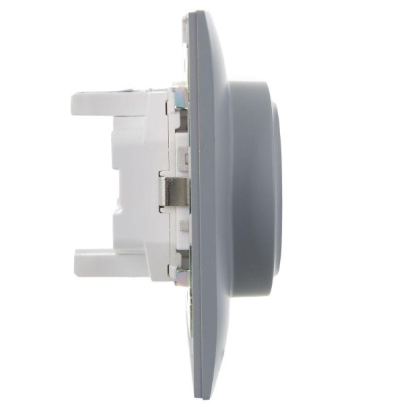 Розетка 2-м SKANDY 16А с заземл. защ. шторки в сборе SK-R07Gr сер. IEK SK-R24-16-K03-F