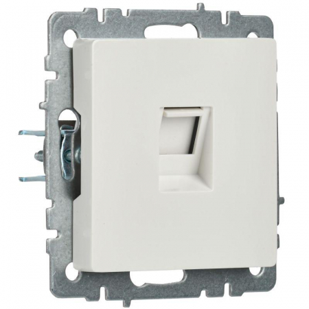 Розетка компьютерная СП RJ45 кат.5E BRITE РК10-БрБ механизм бел. IEK BR-K10-1-K01 Розетка компьютерная СП RJ45 кат.5E BRITE РК10-БрБ механизм бел. IEK BR-K10-1-K01