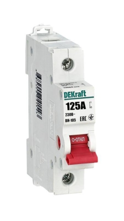 Выключатель-разъединитель ВН-105 ВН105-1P-125A DEKraft 17084DEK Выключатель-разъединитель ВН-105 ВН105-1P-125A DEKraft 17084DEK
