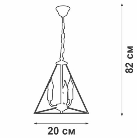 Люстра 3xE14 макс. 40Вт Vitaluce V4457-1/3 Люстра 3xE14 макс. 40Вт Vitaluce V4457-1/3