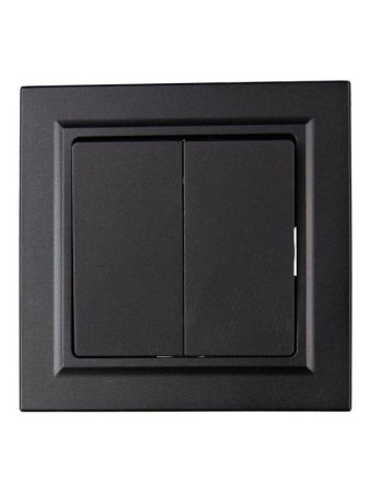 Выключатель 2-кл. СП BRITE ВСР10-2-0-БрЧ 10А в сборе черн. IEK BR-V20-0-10-K02-F