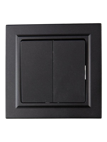 Выключатель 2-кл. СП BRITE ВСР10-2-0-БрЧ 10А в сборе черн. IEK BR-V20-0-10-K02-F