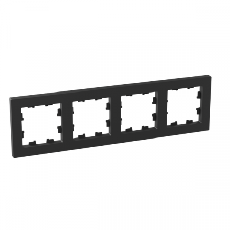 Рамка 4-м Эпика пластик черн. EKF UP1-FPB-04 Рамка 4-м Эпика пластик черн. EKF UP1-FPB-04