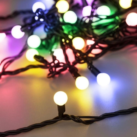 Гирлянда светодиодная ARD-BALL-CLASSIC-D13-10000-BLACK-100LED RGB (230В 7Вт) (IP65) Ardecoled 025573 Гирлянда светодиодная ARD-BALL-CLASSIC-D13-10000-BLACK-100LED RGB (230В 7Вт) (IP65) Ardecoled 025573