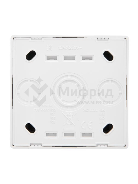 Выключатель 2-кл. ОП LETO 10А IP20 с индикацией бел. LEZARD 752-0200-112