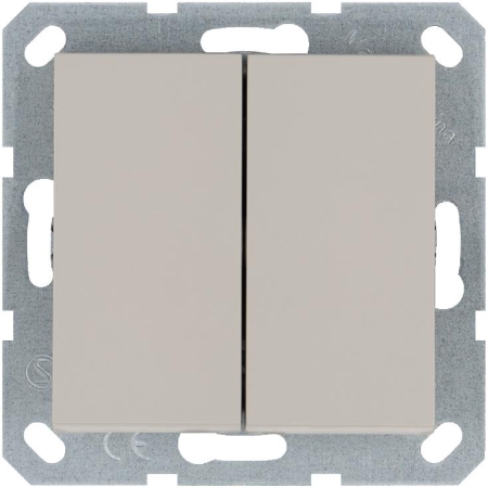 Выключатель 2-кл. 10А IP20 механизм тауп Jasmart G3023T Выключатель 2-кл. 10А IP20 механизм тауп Jasmart G3023T