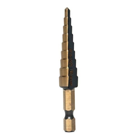 Сверло ступенчатое ST-4-12/1 HSS 9 ступ. EKF ST-4-12/1 Сверло ступенчатое ST-4-12/1 HSS 9 ступ. EKF ST-4-12/1